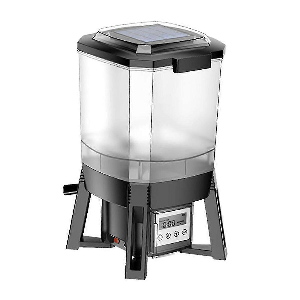 Aquarium and Pond Use Solar Fish Feeder, Intelligent Fish Feeder and Fish Food Distributor.