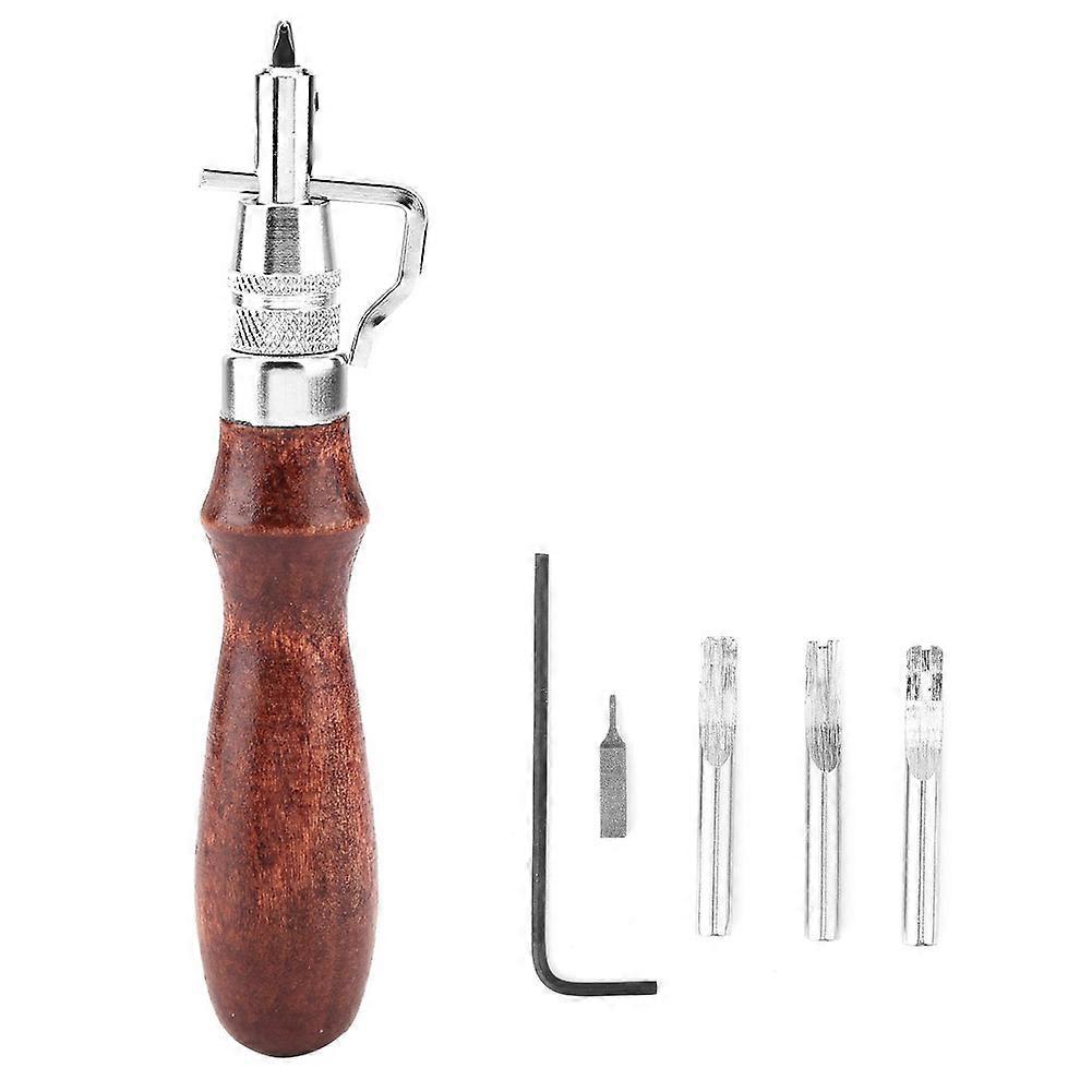 Professional 5 In 1 Multifunctional Leather Craft Tool Stitching Groover Set