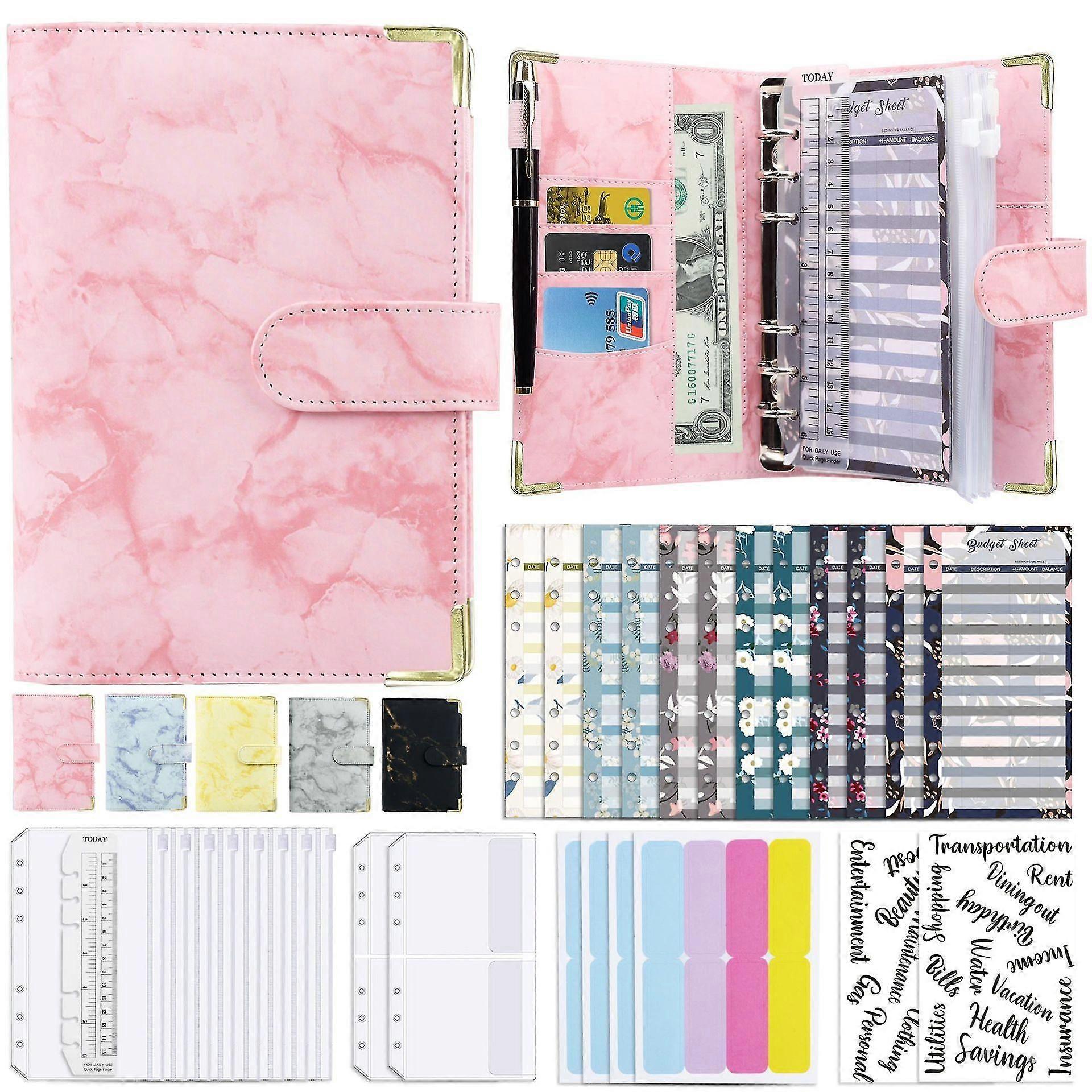 A6 Loose-leaf Notebook Buget Carte marmorat Notebook Carte din piele Pu
