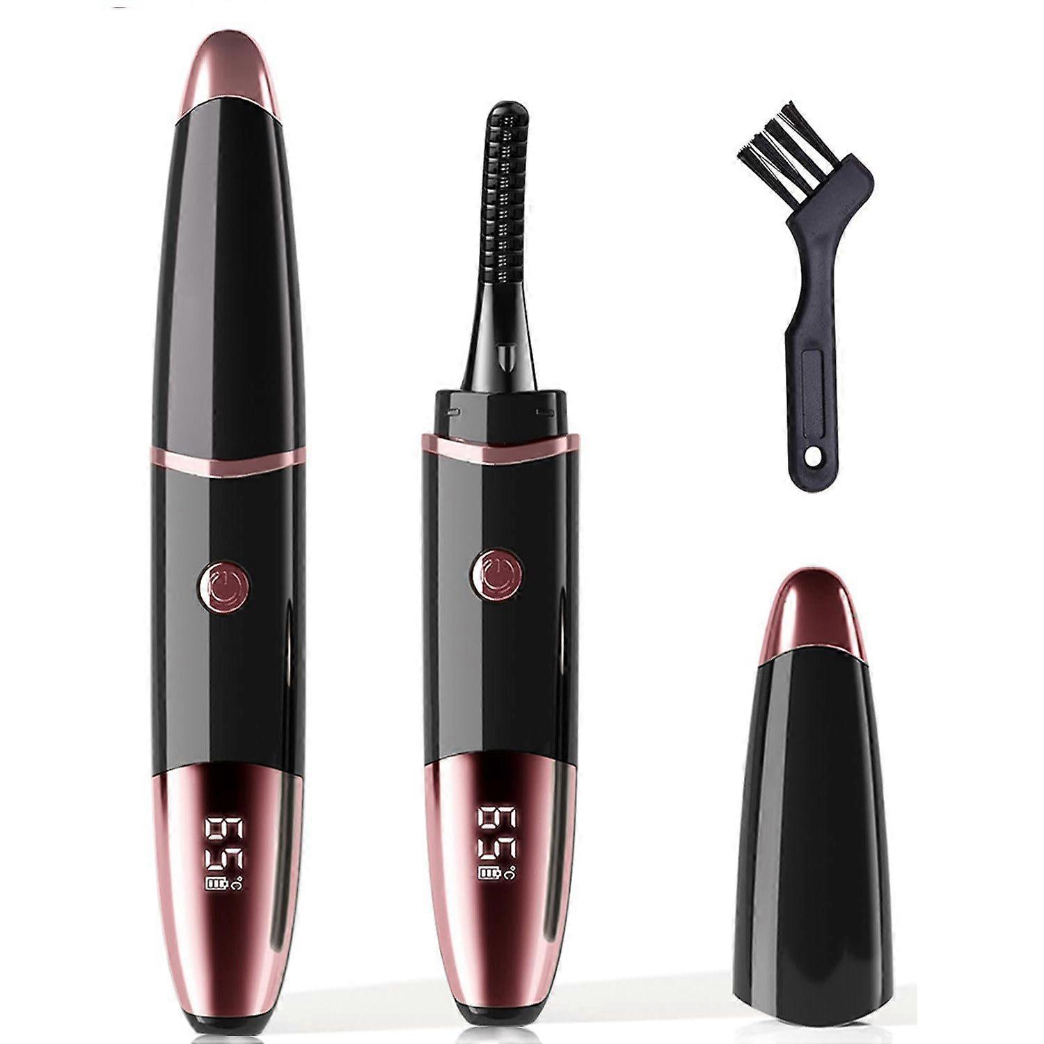 Electric eyelash curler with LED display and adjustable settings for perfect results