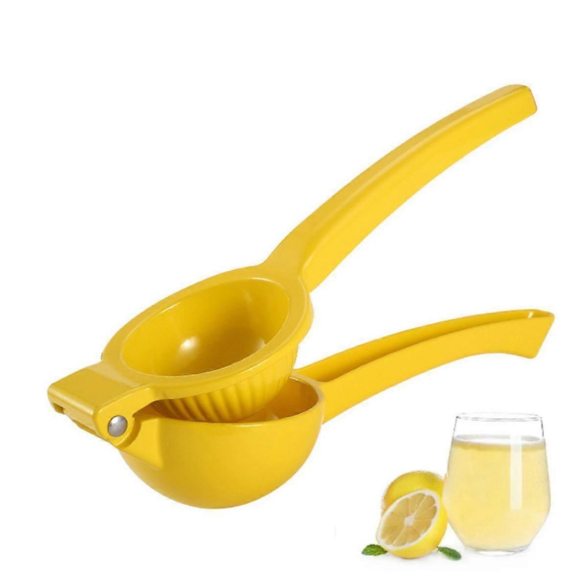 JUSCH Lemon Lime Squeezer -Max Extraction Manual Citrus Juicer,YellowS