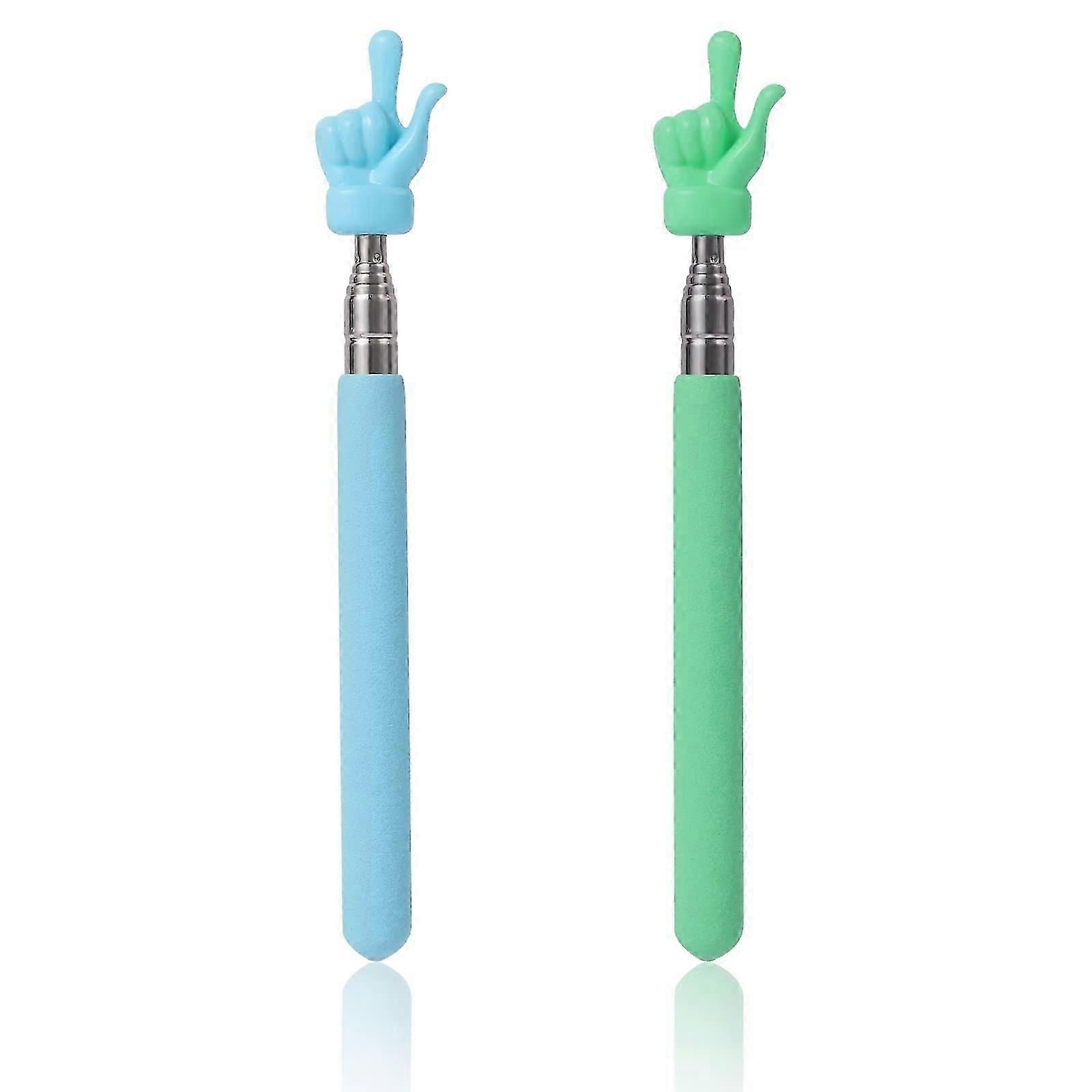 2pcs Teachers Pointer Stick, Telescopic Teachers Pointer for Classroom Presentation Whiteboard Extendable Pointing Stick