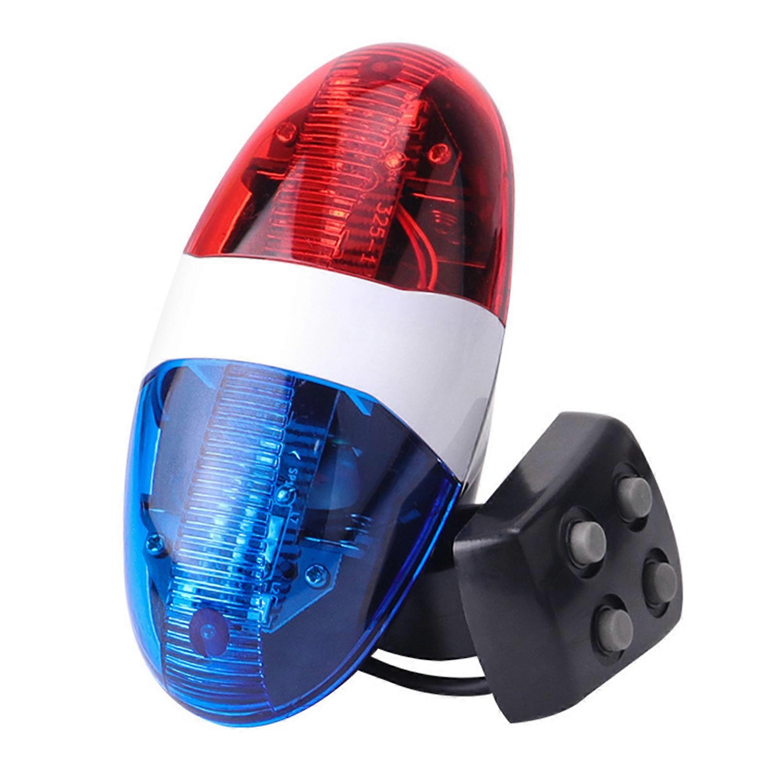 Ποδήλατα Πολιτικές Sound Light 6 LED 4 Tone Ποδήλατα Horn Bike Scooter Ποδηλασία Λάμπα Bike LED Light Ηλεκτρονική σειρήνα κόρνας