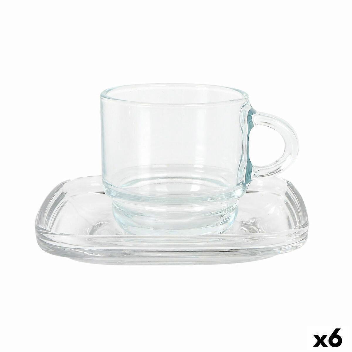 Set of 6 Cups with Plate LAV Cozy 90 ml (6 Units)