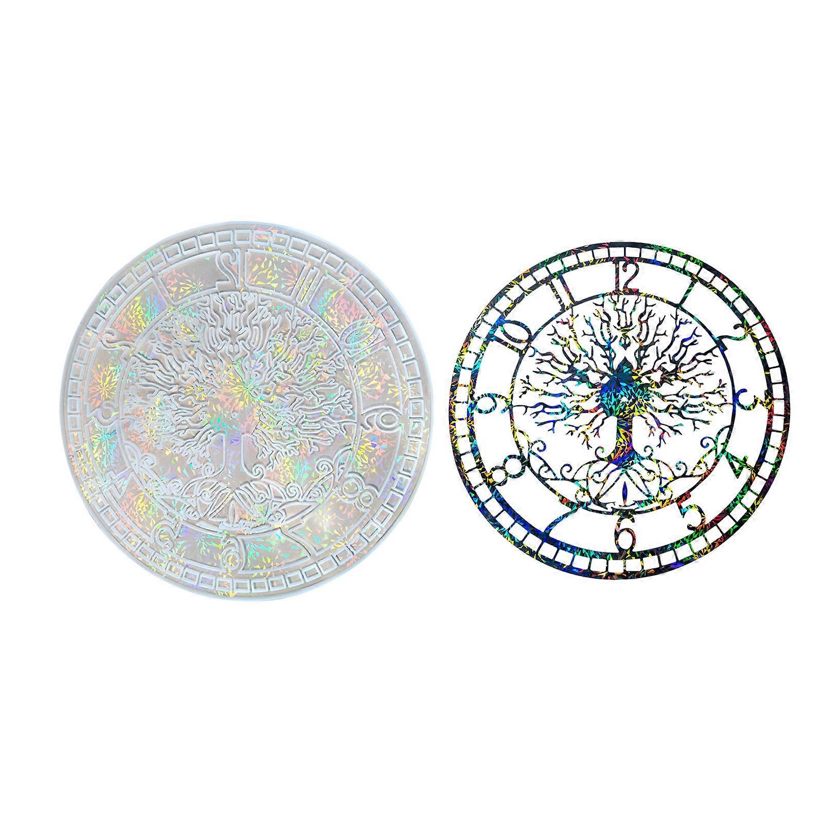 Life Tree Resin Mold Wall Pendant Moulds Crafting Tool Silicone Texture Suitable for Home Decors and Functional Clocks