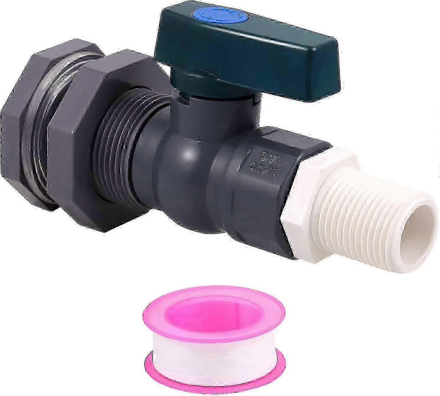 Applicable to Rain Barrel Spigot Diverter Kit, Pvc Rain Barrel Faucet Kit, Garden Diverter With Bulkhead 3/4 Inch Water Barrel Spigot