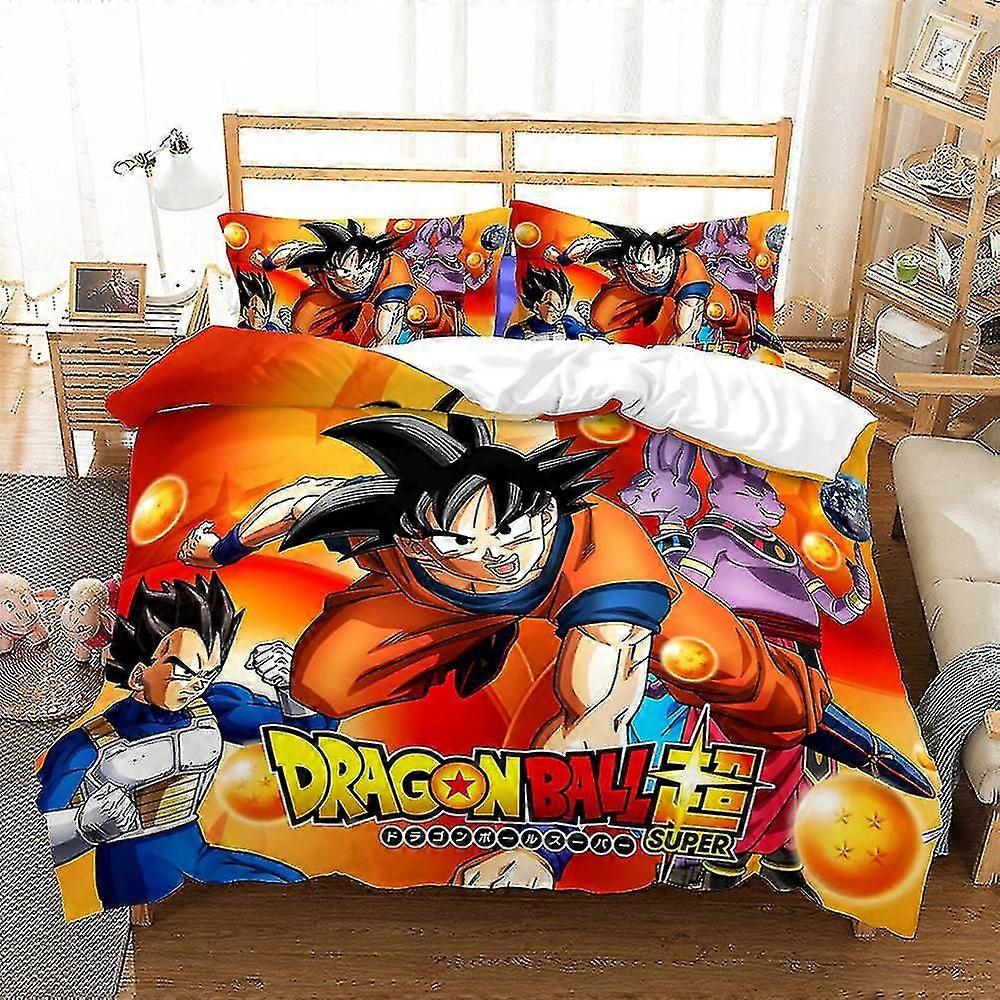 3d-tryckt Dragon Ball Sängkläder Set Påslakan Täcke Täcke Örngott Singel Dubbel Barngåva