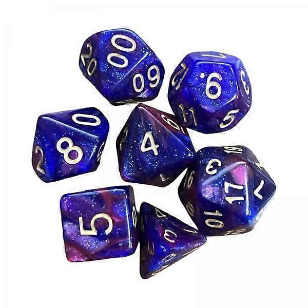 4x7x Polyhedral Dice Astrological Divination Dice Party Game Dice Game for Bar red and blue