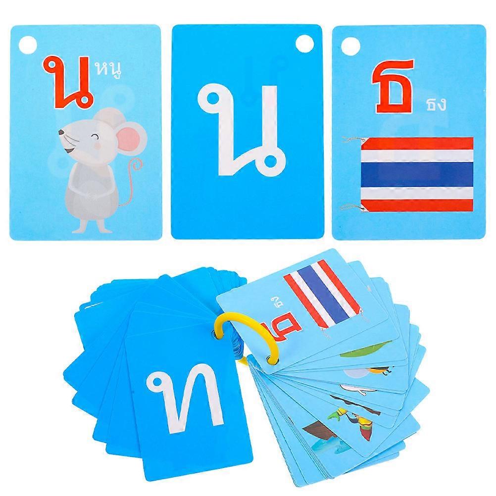 45pcs Thai Language Flash Cards for Learning, Speech Therapy Materials for Home and Classroom Use, Lightweight Educational Tool