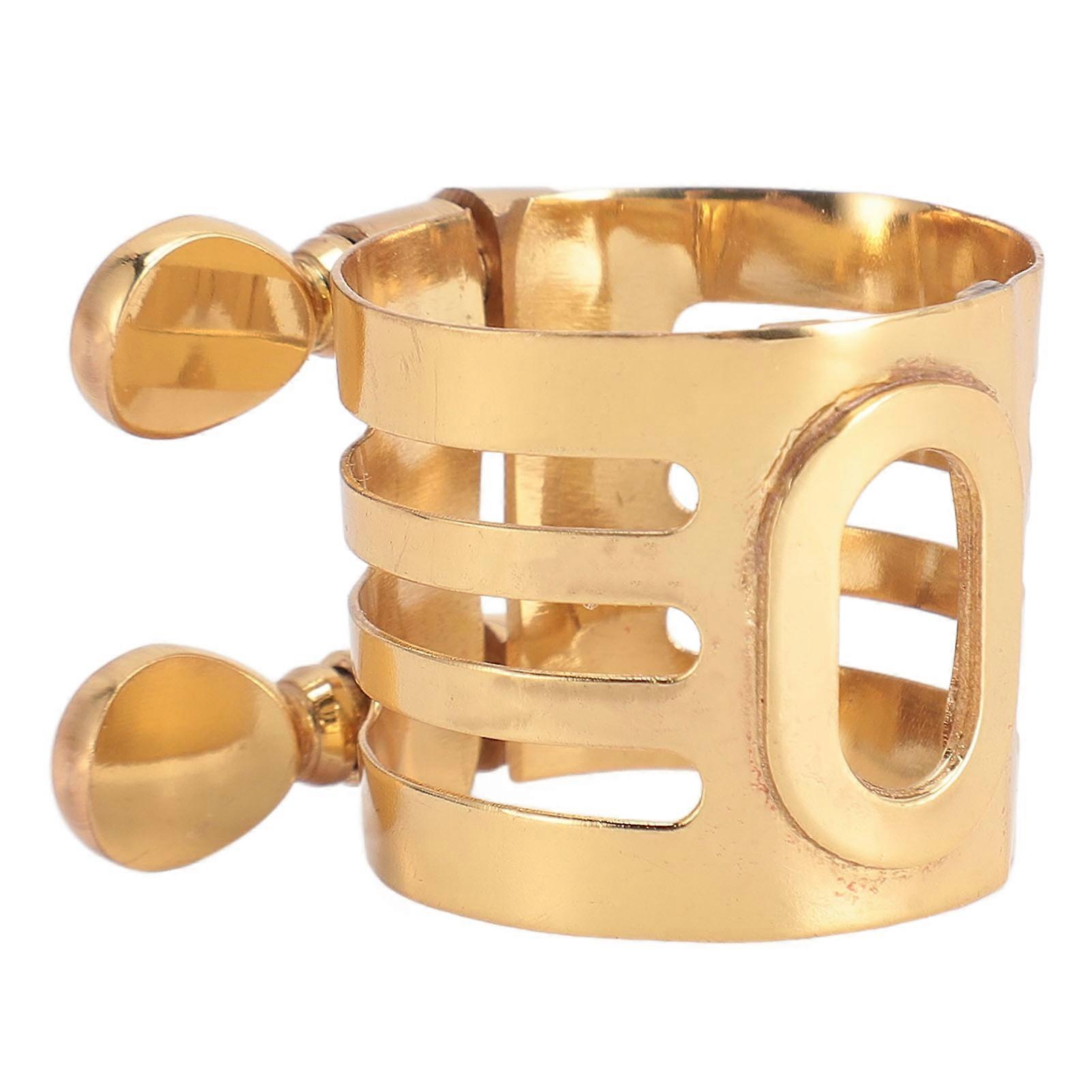Saxophone Flute Card Clarinet Metal Ring Gold Color Brass Saxophone Flute Head Card