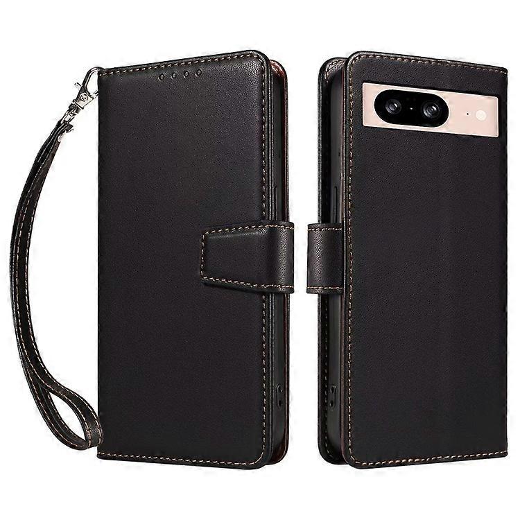 Compatible For Google Pixel 8 Case RFID Leather Wallet Flip Phone Cover with Wrist Strap