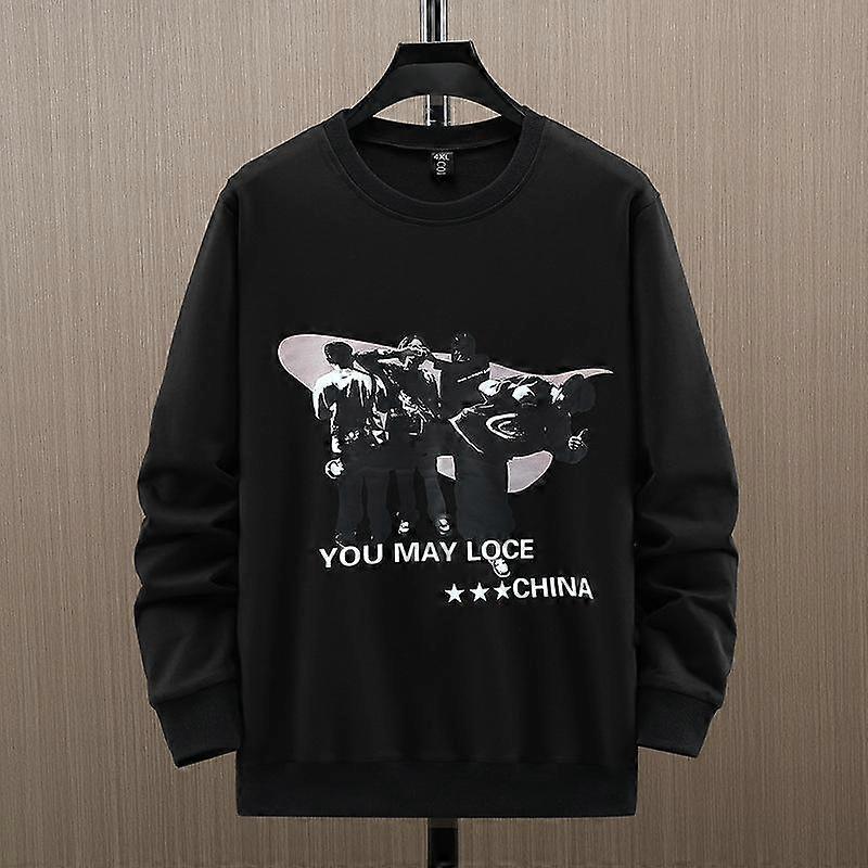 Spring and Autumn Plus Size Men's Sweatshirts Plus Extra Fat Loose Fat Tops Spring and Autumn Extra Large Fat Bottoming Shirts 4XL-11XL