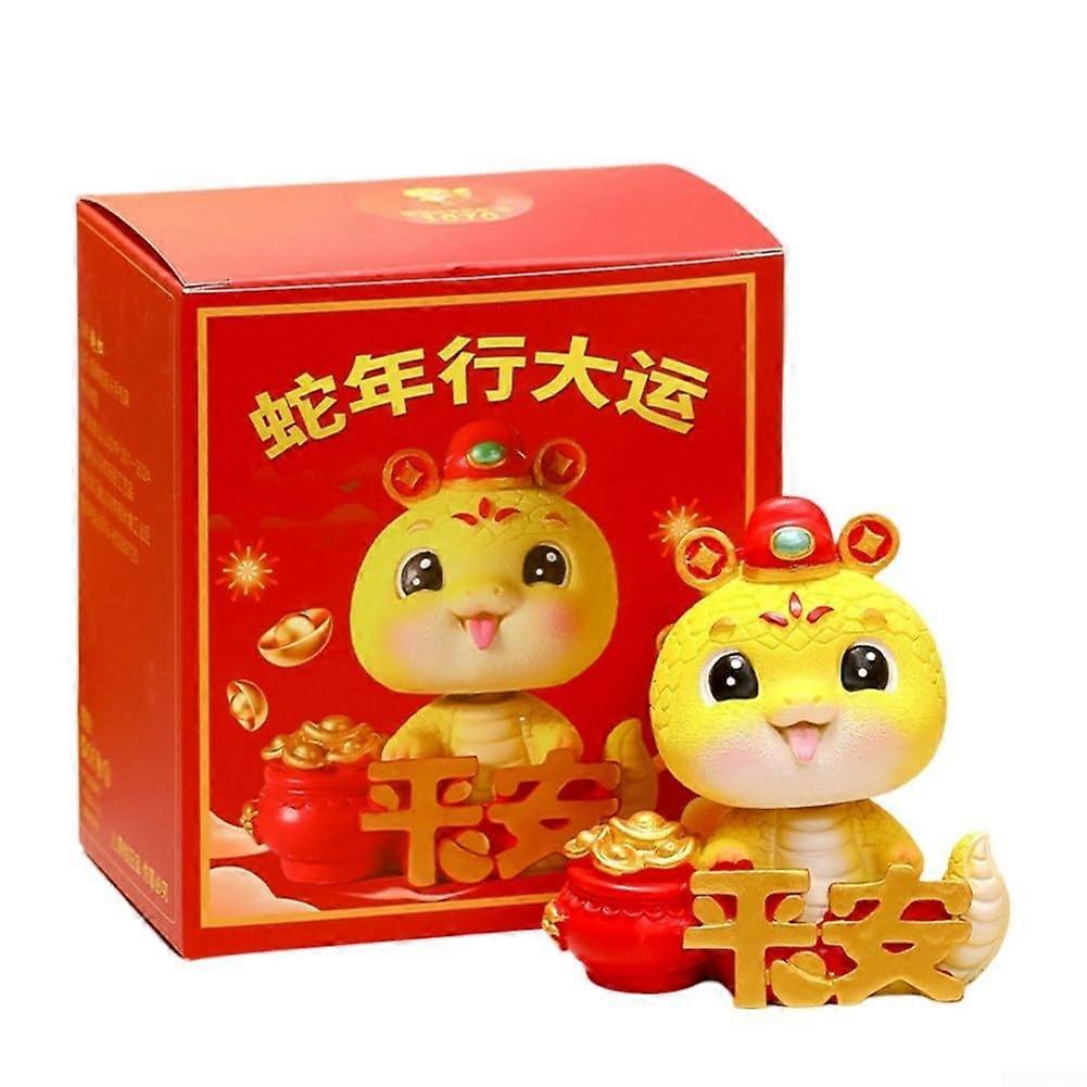 Breathe life into your room with this captivating miniature snake figurine made of synthetic resin (Peace) Peace.