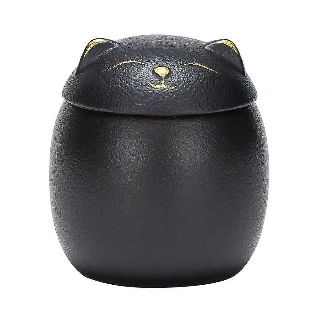 Cat Ceramic Tea Jar Kitchen Storage Jar Cartoon Cat Canister Mini Storage Jar