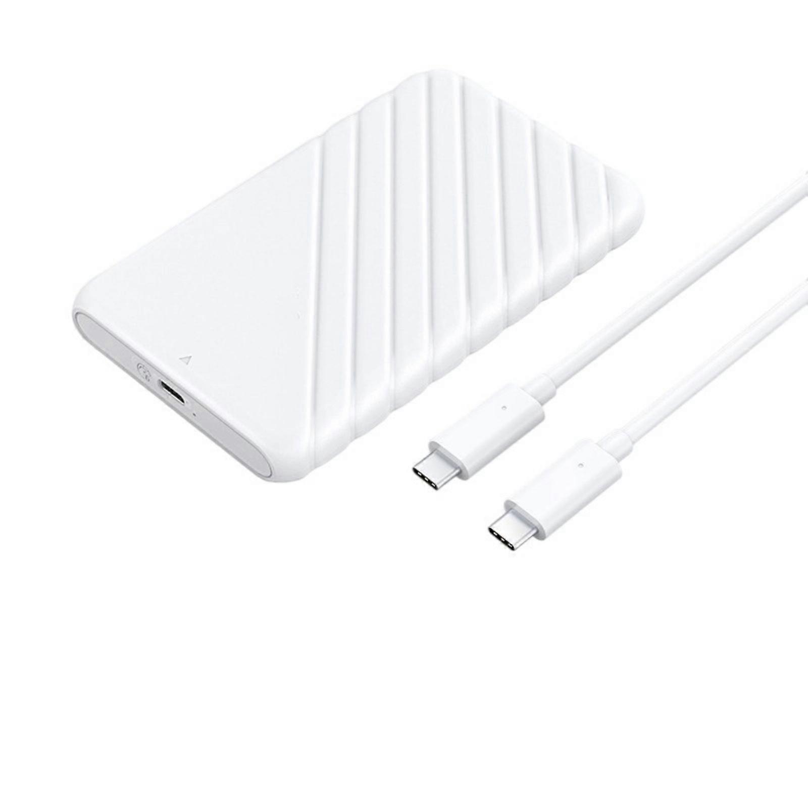5Gbps USB3.0 2.5inch Hard Drive Case Enclosure Hard Drive Disk Box Enclosure Case External Replacement for PC Laptop White