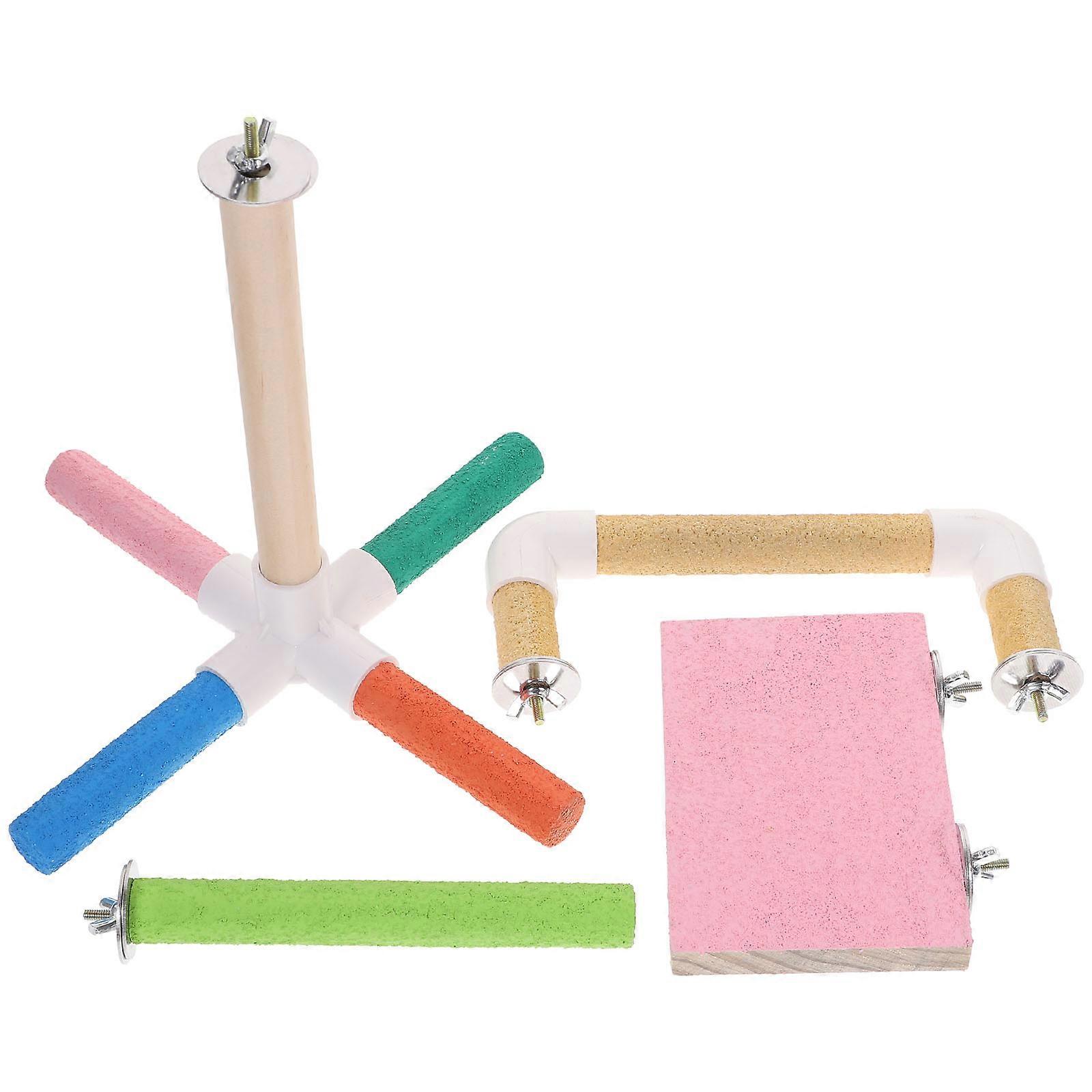 ألعاب توريد الطيور ببغاء مضغ الخشب 24X24X20CM 1 مجموعة