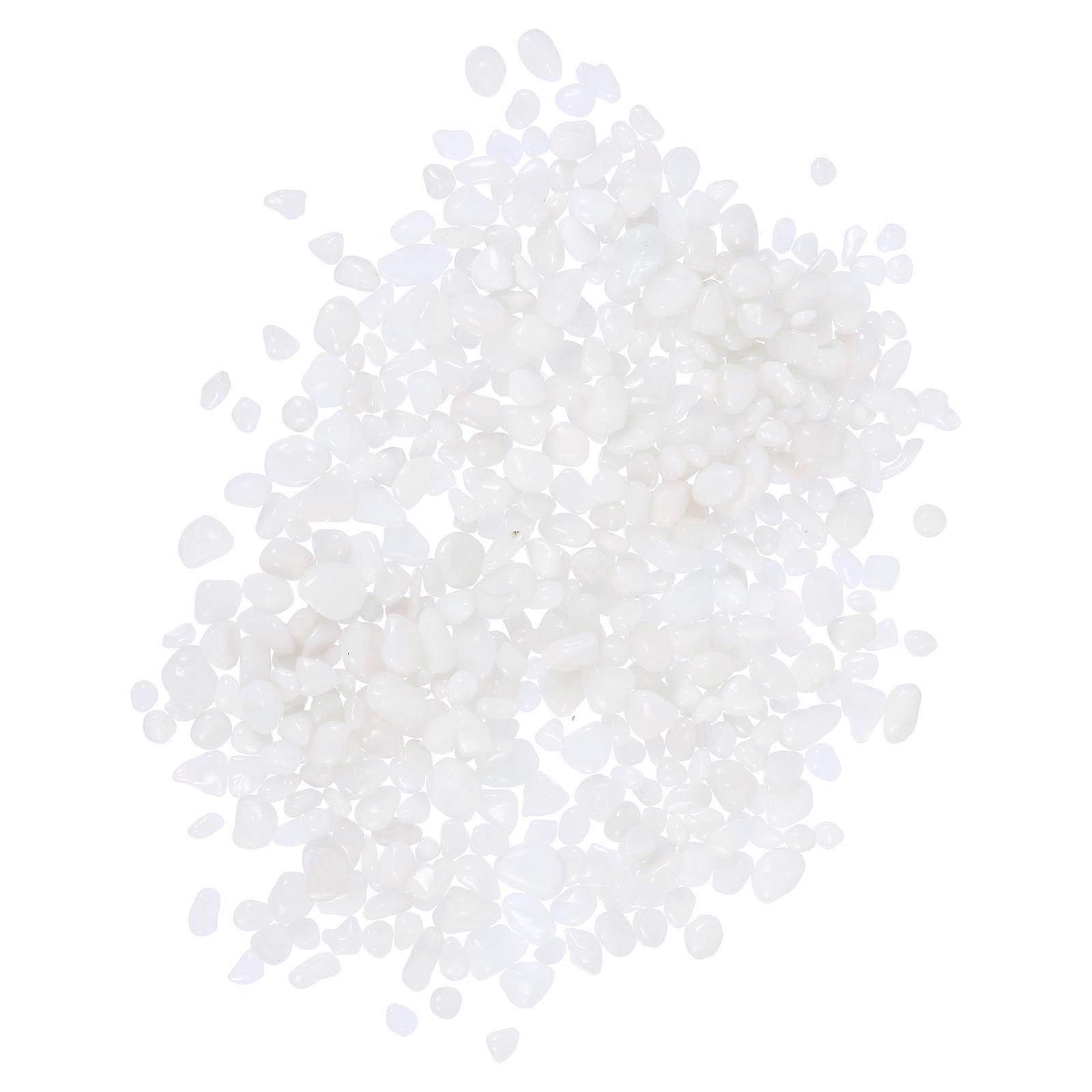 Fish Tank Decorations Aquarium Stone White Delicate Glass Crystal for Vase Filler 1 Set of 500g
