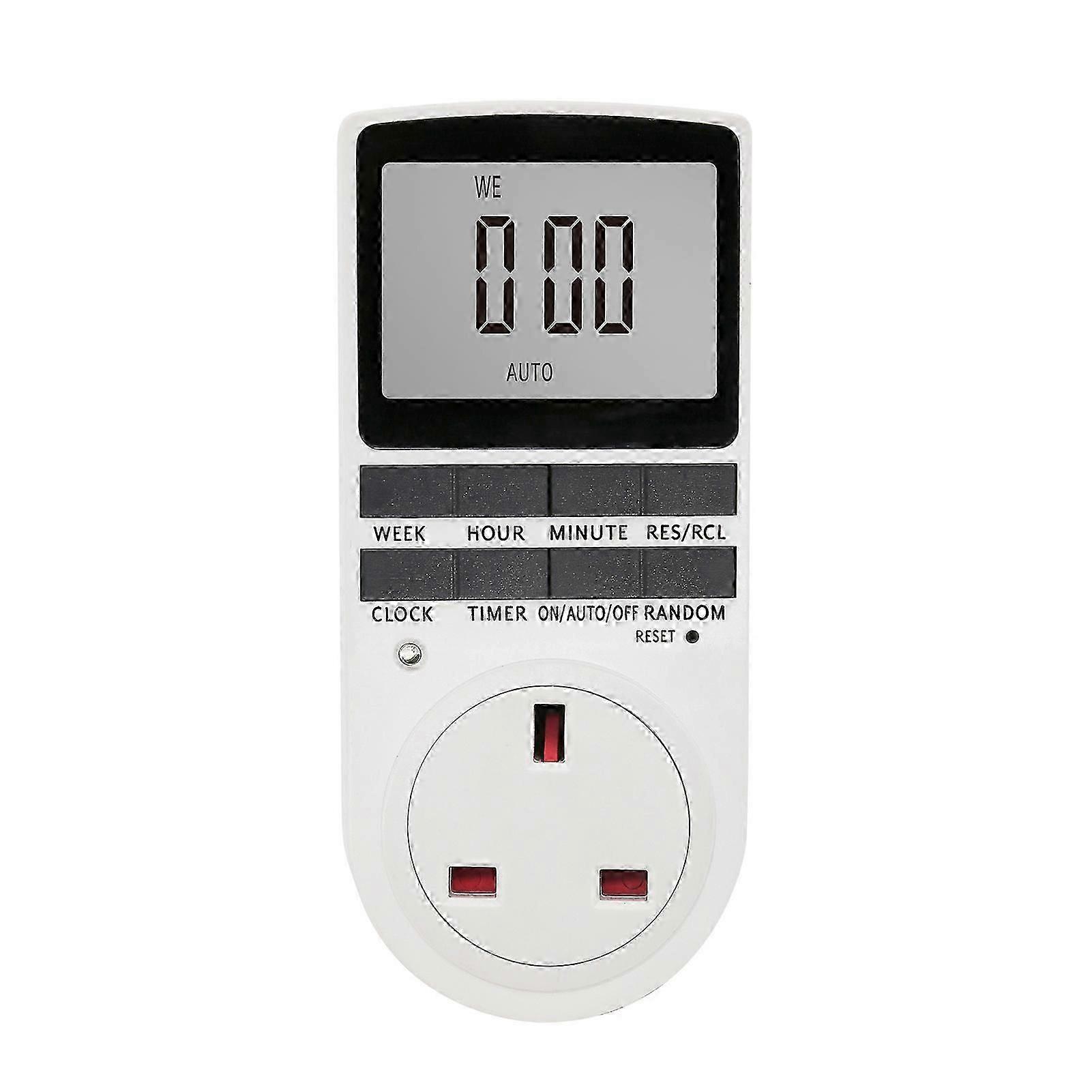 Digital Timer Switch Socket Digital Electronic Timer Switch LCD Display Plug-in Programmable Time Switch Energy Saving Intelligent Electronic Timing S