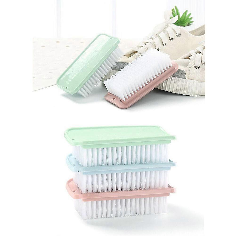 Cleaning Brush Multi Function Plastic Laundry Brush Daily Cleaning Work Blue 3Pcs