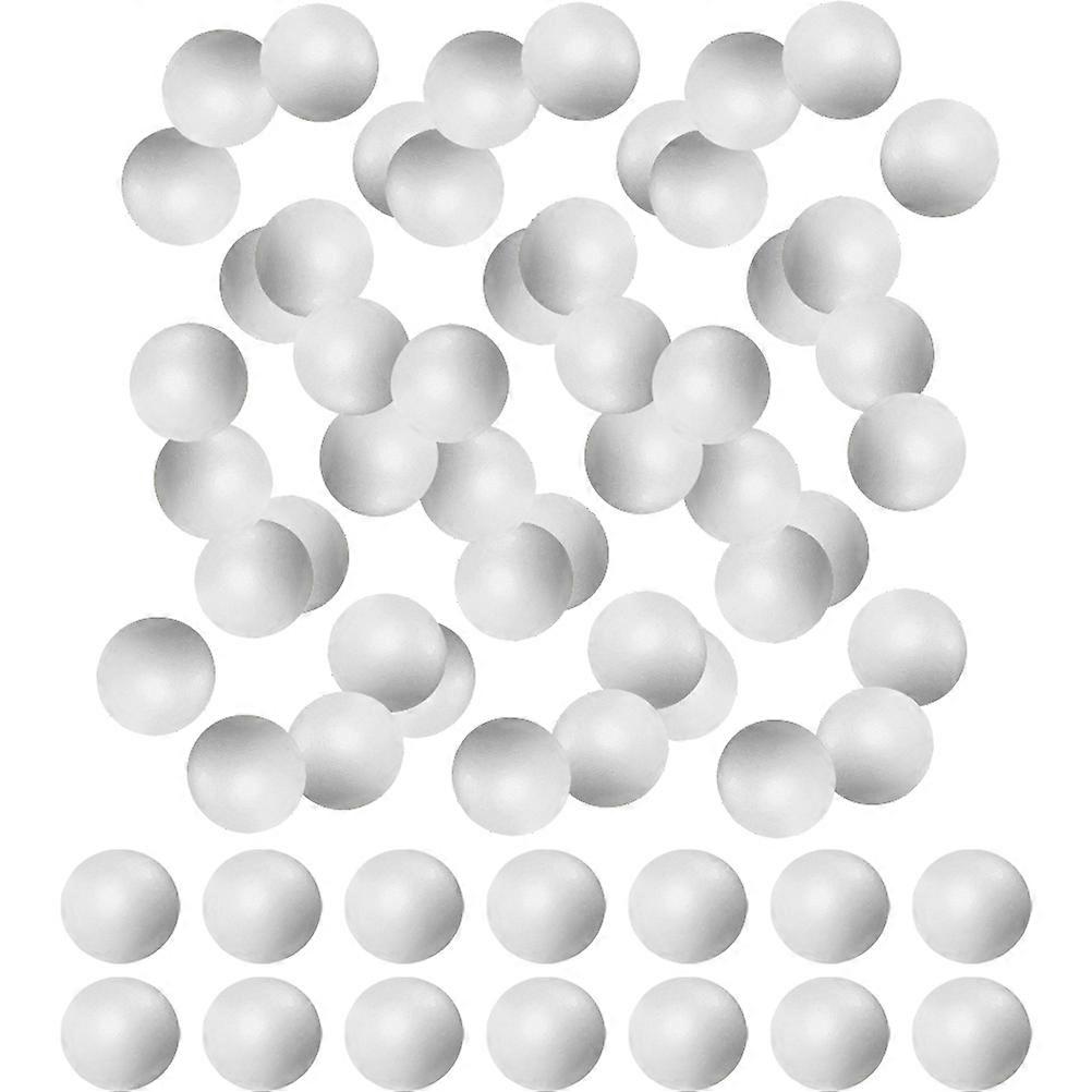 كرات رغوة غير مصبوغة مستلزمات حرفية مستديرة لأصدقاء العائلة 100 قطعة أبيض