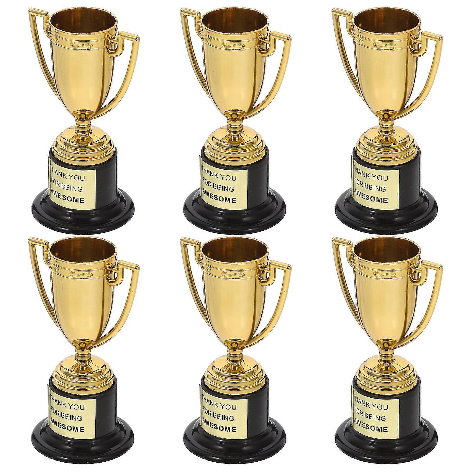 Mini Trophies Recognition of Achievements Reward Decoration for Kids and Adults 6Pcs