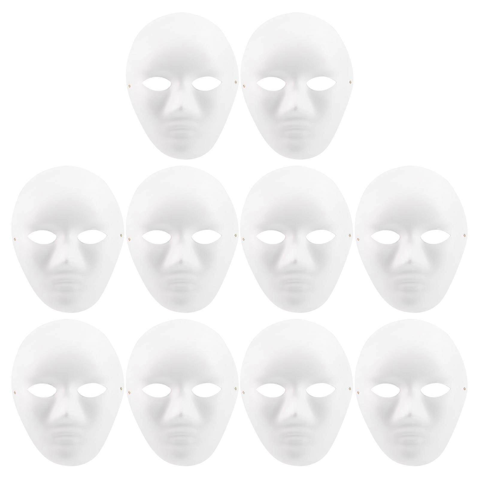 Paper Masks To Decorate Full Face Style Halloween Prop Artists Creative Accessory 10Pcs