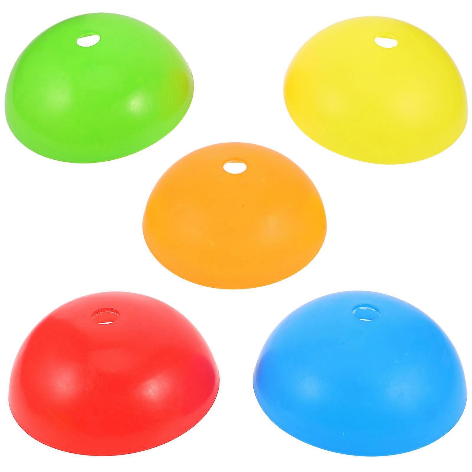 Soccer Practice Cones Dome Shape PE Material Indoor Training Team Coordination 5Pcs