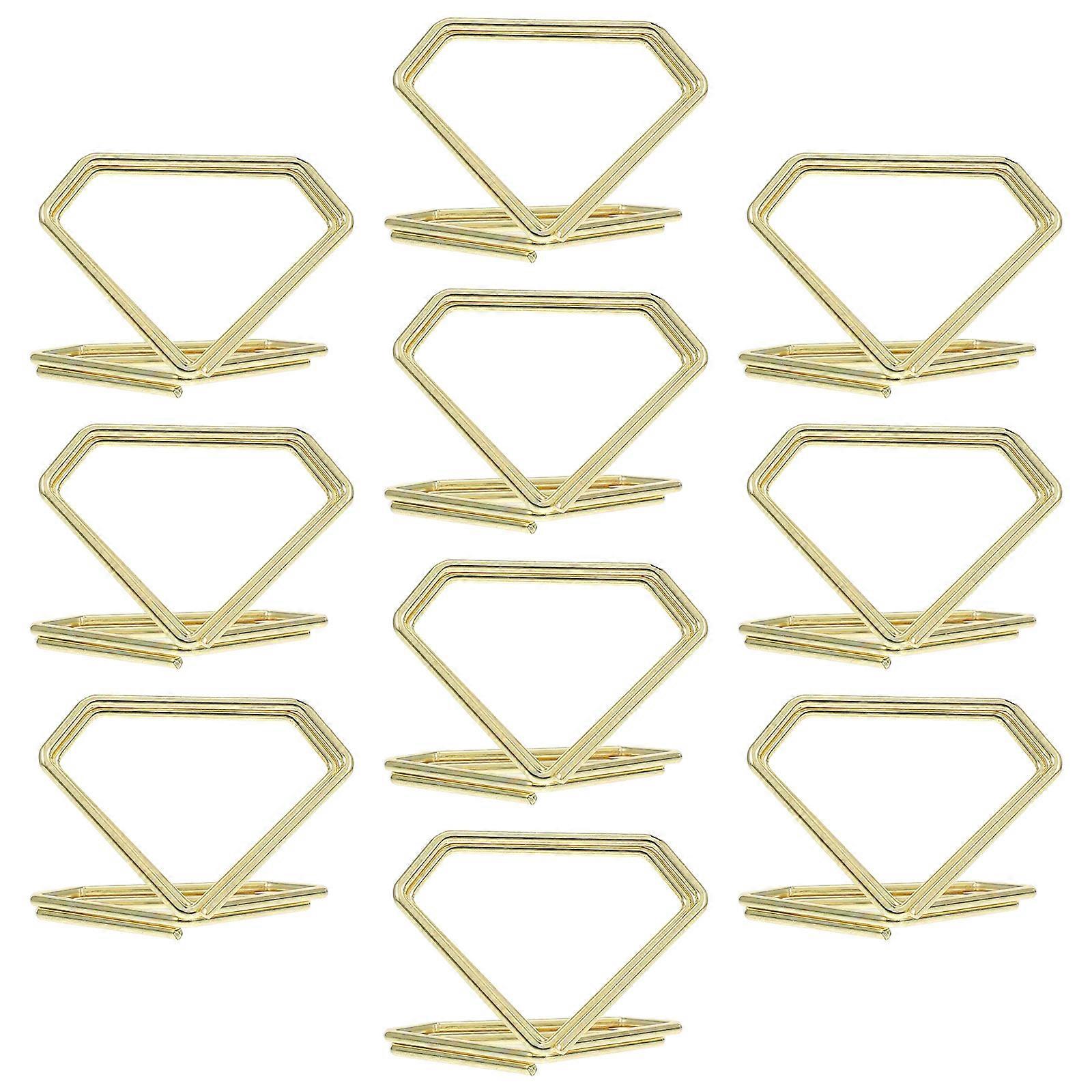 Metal Place Card Holders   10pcs Small Desk Business Card Display Clips for Photos, Memos & Notes   Sturdy Upright Memo Holders for Office & Home