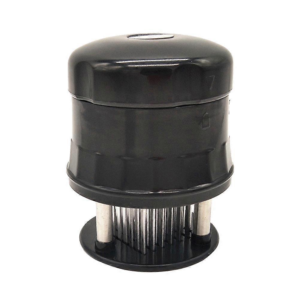 It sounds like you're describing a **stainless steel meat tenderizer tool** with specific features. Here's a breakdown of what this product typically