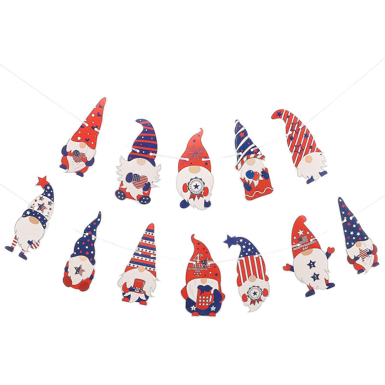 Hanging Banner Gnome Banners Festival Hanging Flags Assorted Color 200x16.5cm Hanging 2 Sets