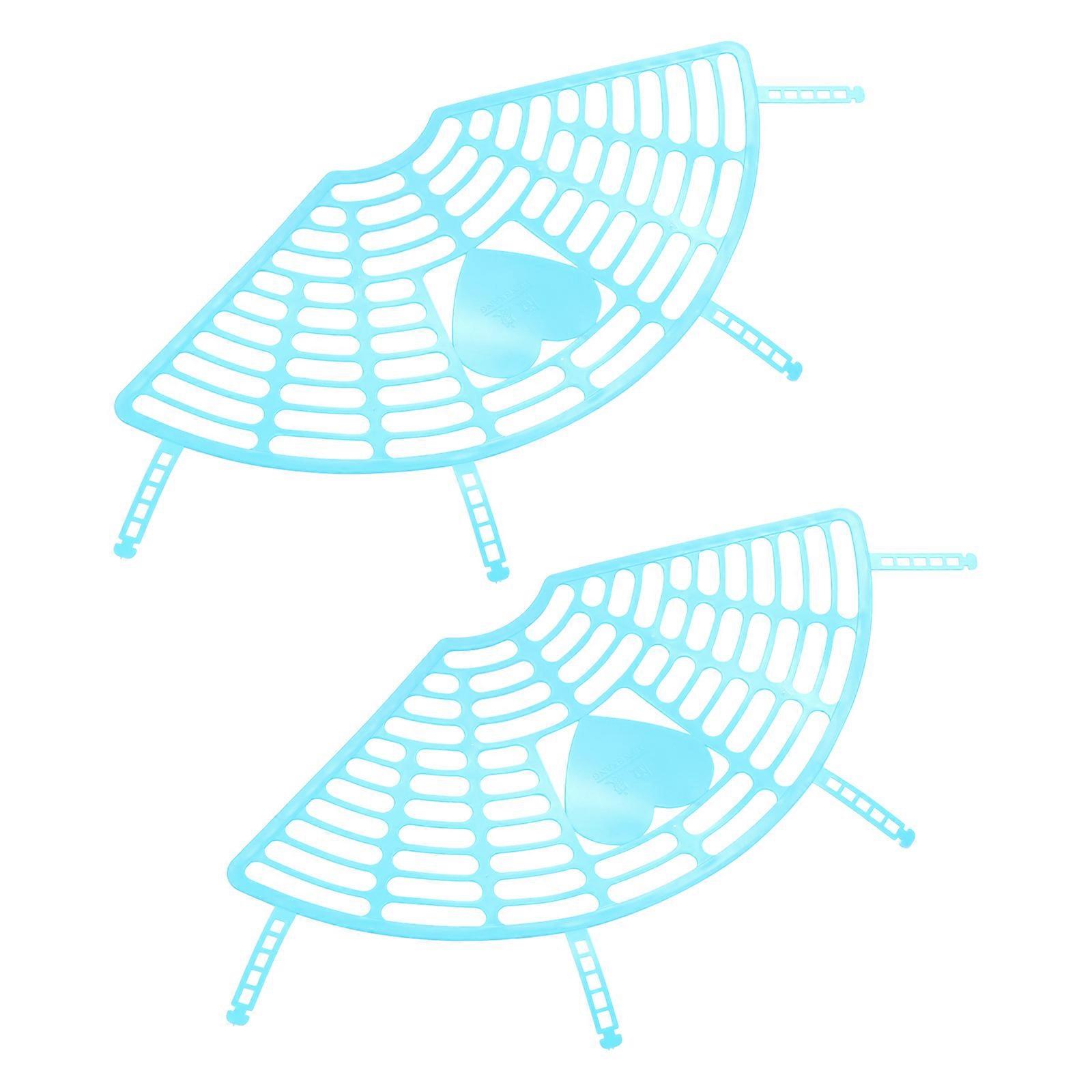Blue Plastic Bike Protective Nets for Rear Wheel Use 2 Pieces