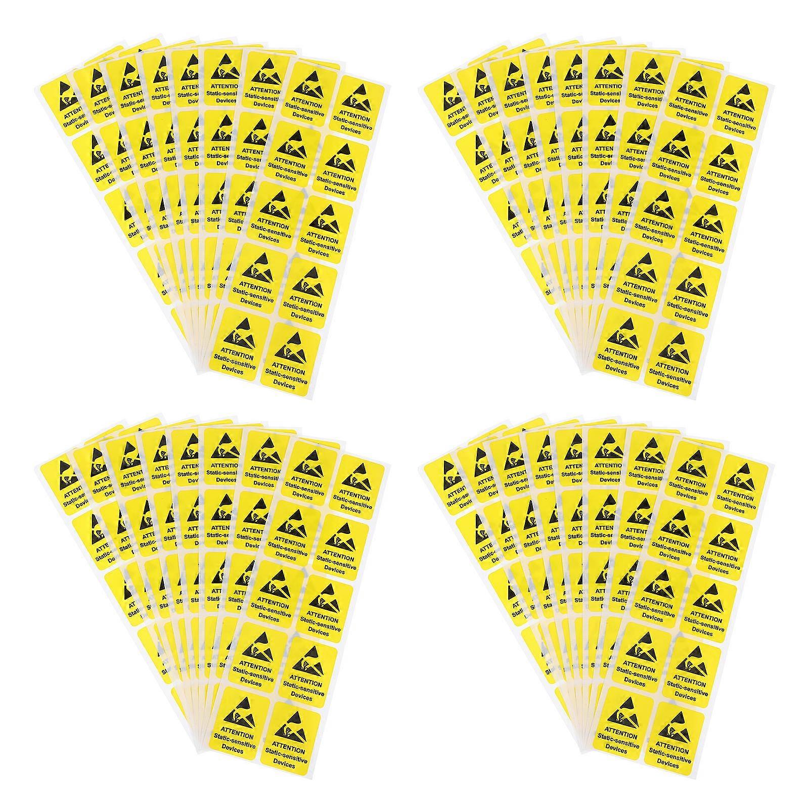 Warning Stickers Static Warning Labels Anti-Static Protection Electronic Products 4.00X3.00cm 80Set