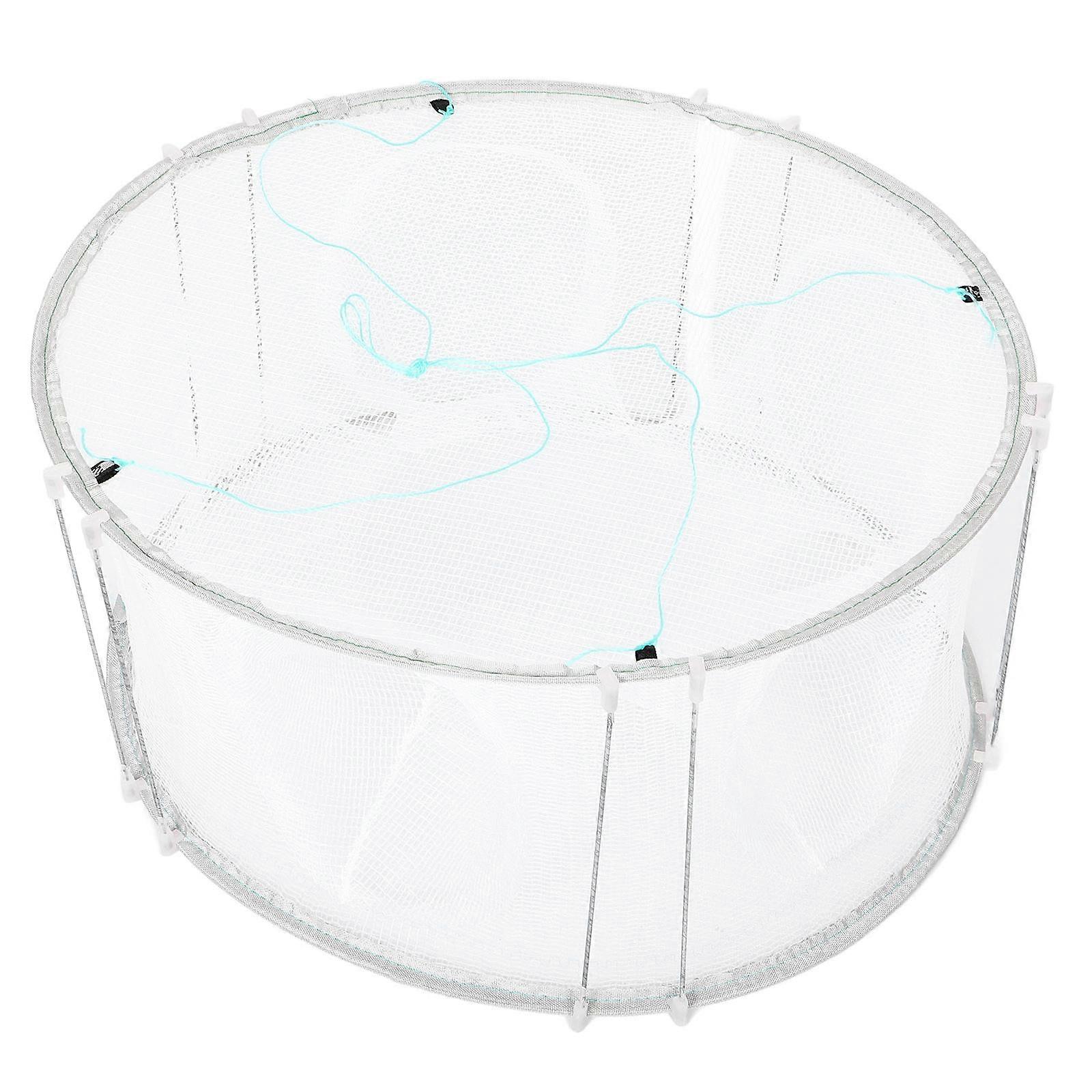 Large Fish Net Round Crab Net For Lobsters Aquatic Activities 50x25cm Nylon 1Pcs