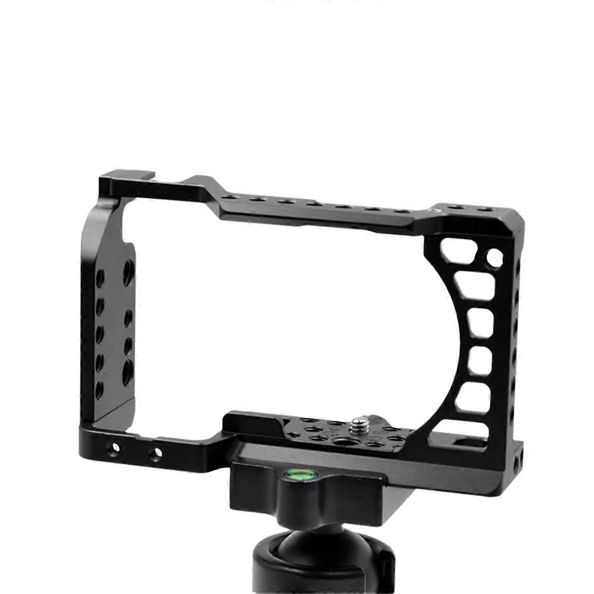 Aluminum Alloy Camera Cage Rig with Cold Shoe Mount for A6000/A6300/A6400/A6500 Cameras Silver