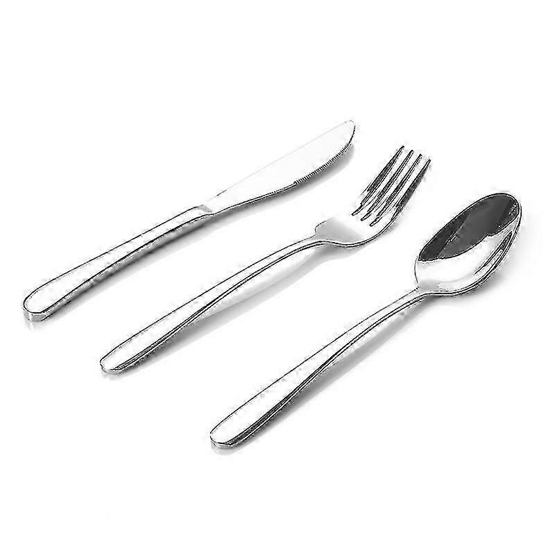 Jinyi Duty Silver Cutlery Set -fancy Silverware For Ps(3pcs, Silver)