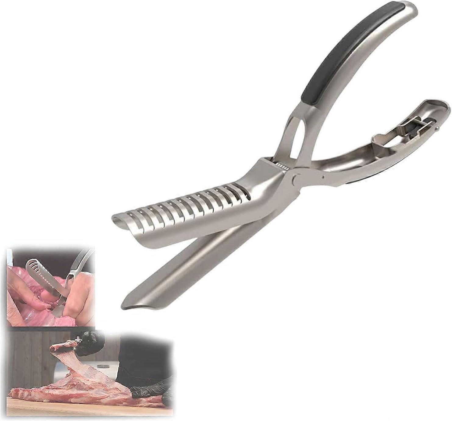Stainless Steel Membrane Remover with Ergonomic Design for Easy Use, Grill Accessory for BBQ Enthusiasts, 1 Piece