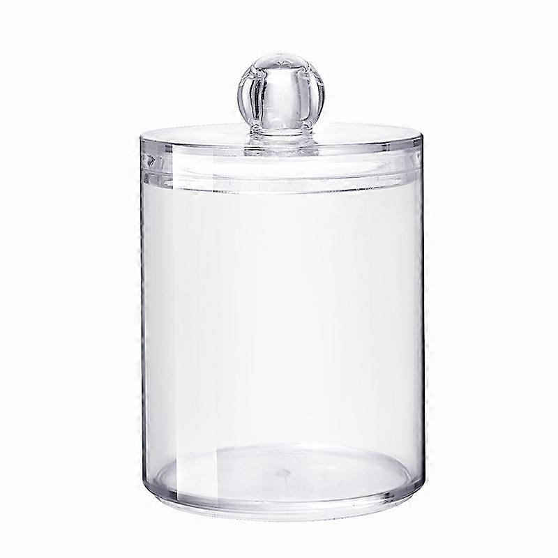 Organizer with Stand [6-Pack] - 15 oz Glass Apothecary Jars with Lids for Cotton Balls, Swabs and Floss, Makeup Accessory Set