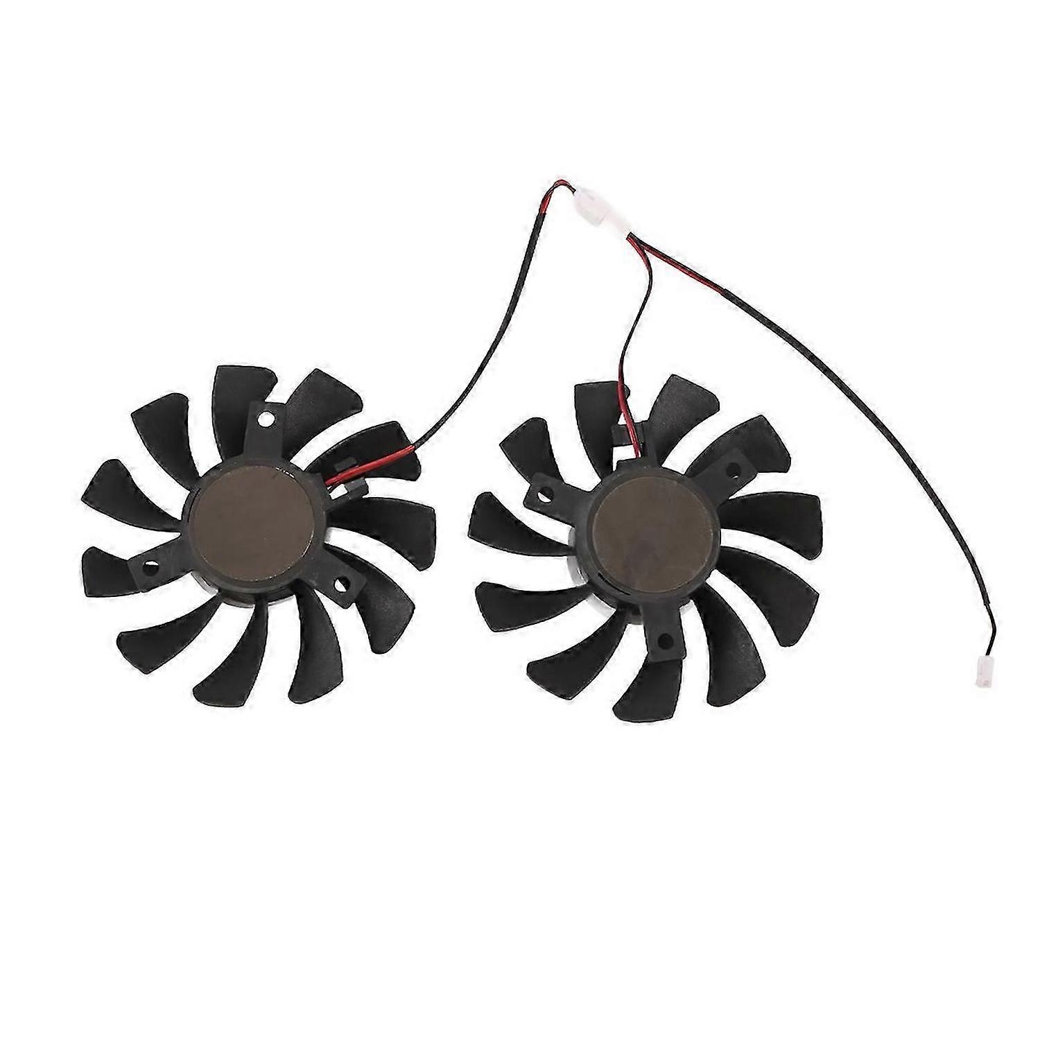 75mm 2Pin GTX1050Ti GPU Cooler DUAL Fan for MSI Geforce GTX 1050Ti GTX-1050-Ti-4GT-OC Graphic Card C