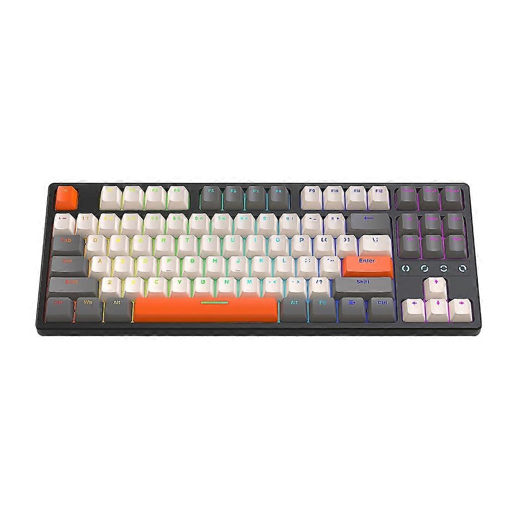 K87 RGB Hot-swap TypeC Wired Mechanical Gaming Keyboard 87 Keys Red Yellow Switch Customized Mechanical Keyboard