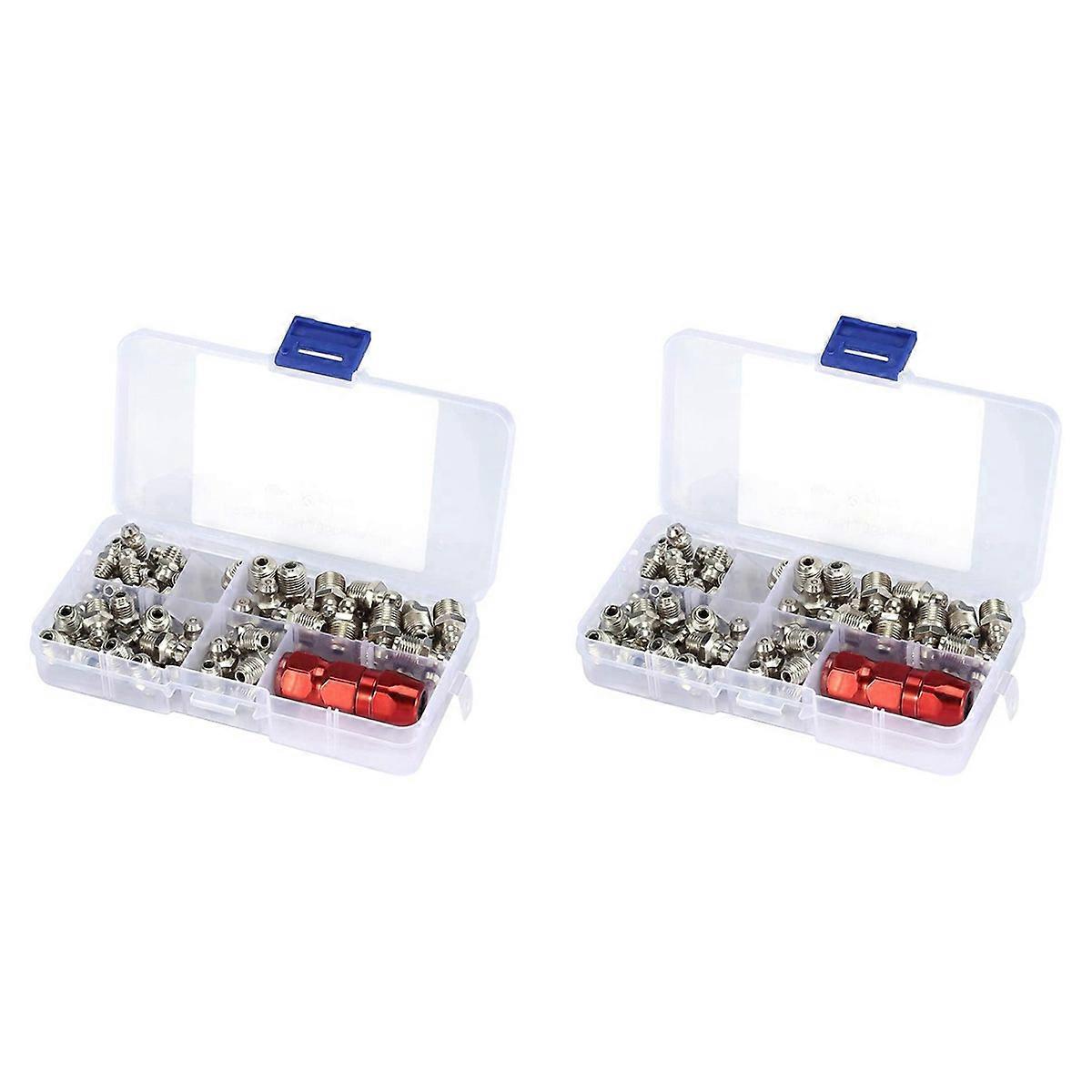 61Pcs/Set Grease Fitting Pack M6/M8/M10 Grease Nipple Fitting Kits