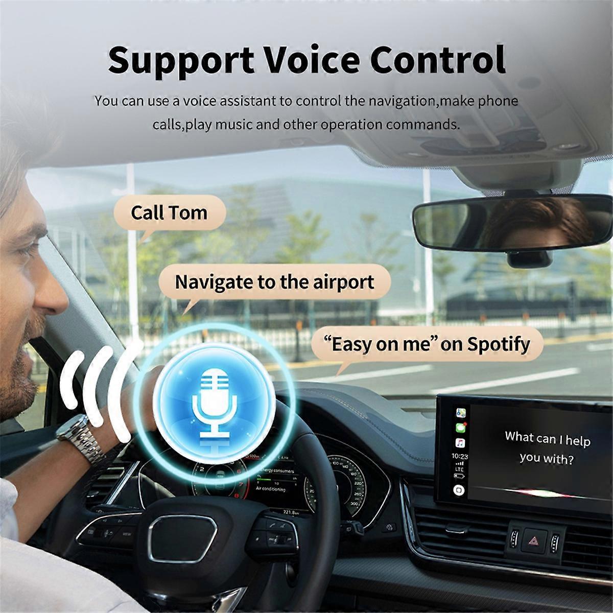 2 in 1 Car Android Auto Dongle Plug&Play Wireless Carplay Adapter WIFI Bluetooth 5.0 Fast Connection