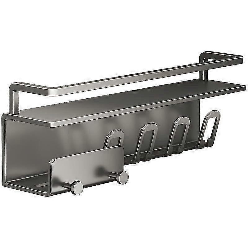 4 Cups Toothbrush Holder Wall Mounted with Drawer and Tray for Bathroom Organization