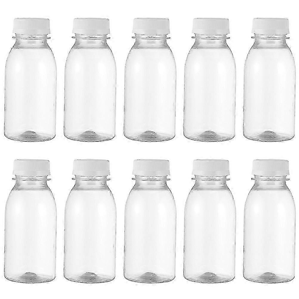 10st Transparent 350ml 250 ml plastmjölkförvaringsflaskor Dryckesflaskor Klar mjölkvattenjuiceflaska för utomhusbruk