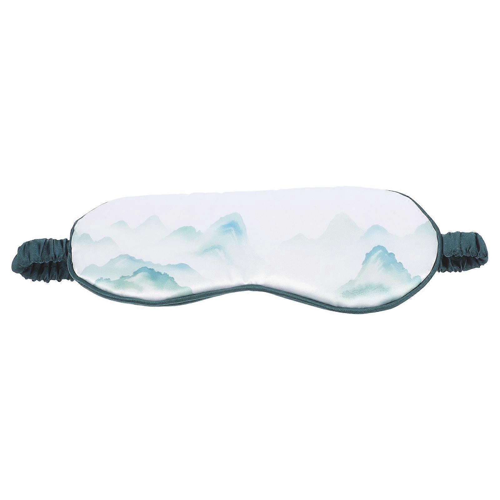 Eye Mask For Sleeping Comfortable Sleep Mask Light Blocking Portable Oval Imitated Silk Fabric 1Set