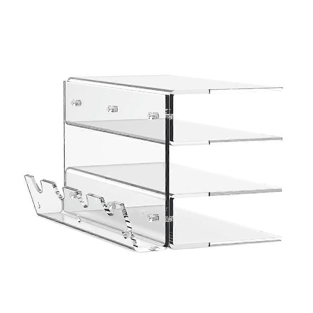 3Tier Keyboard Display Stand for Mechanical Keyboards, Multilayer Holder, Mouse Storage Cabinet, Storage Rack, Acrylic, Desk Storage