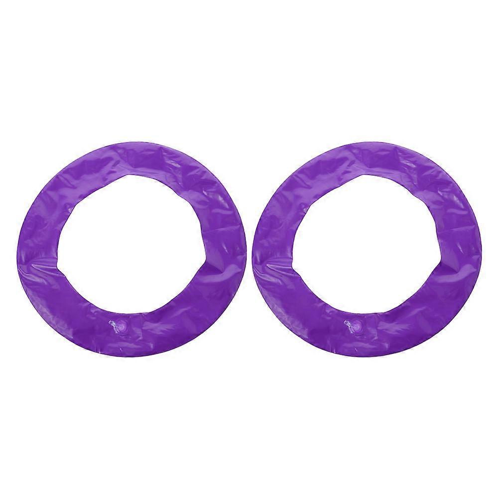 Yoga Ball Fixing Holder Round Positioning Anti Slip For Workout Gym Use Purple 16.51X16.51X2.36IN 2Pack