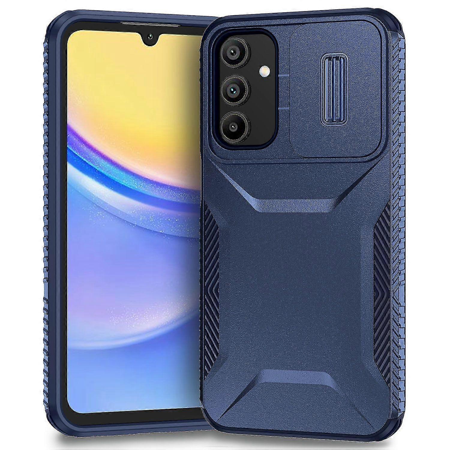 Impact-Resistant Case for a Smartphone with Slide Camera Lens Protection