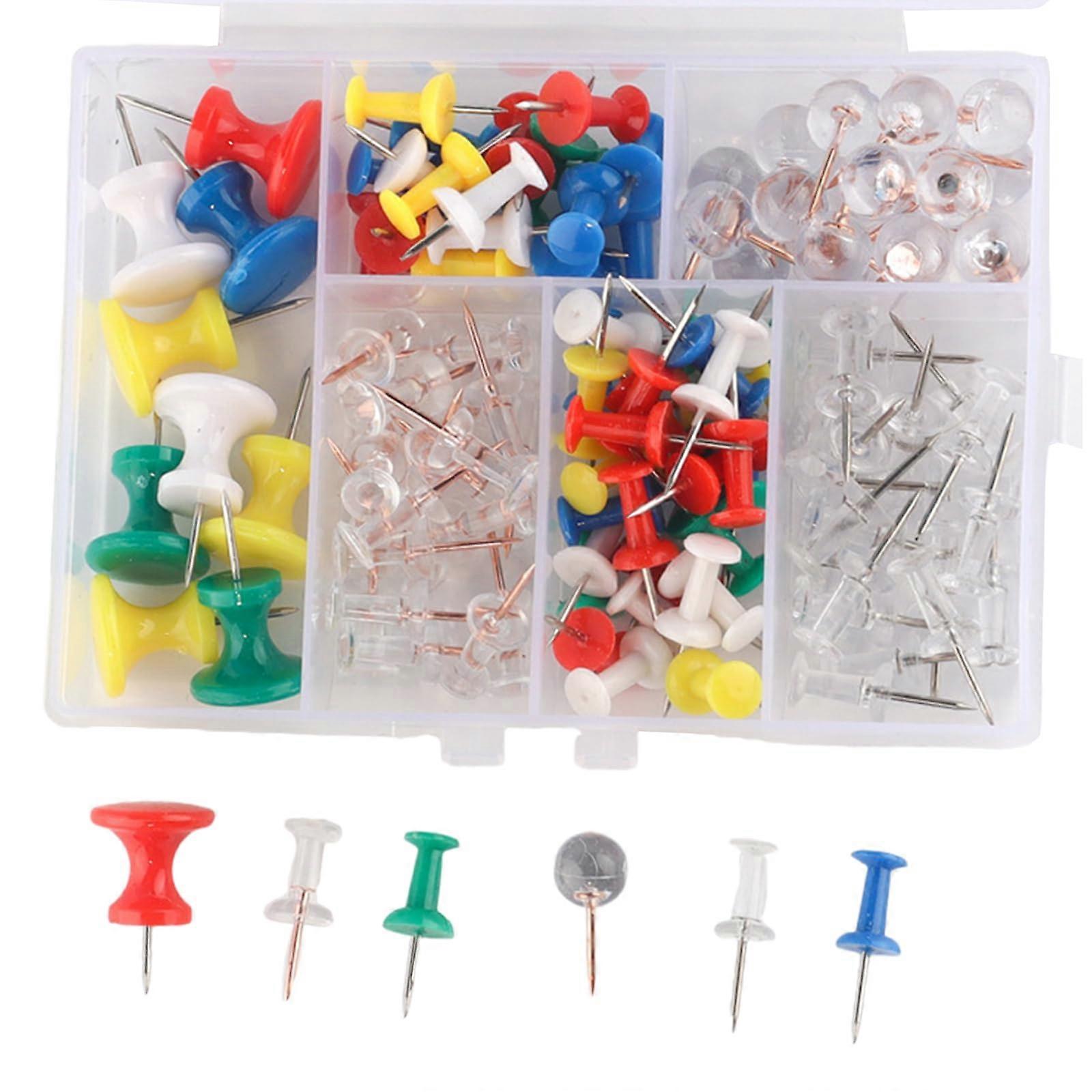 120 Coloured Push Pins for Office Bulletin Board Cork Board Bulletin Board Lapel Pin Card Hanging Pins