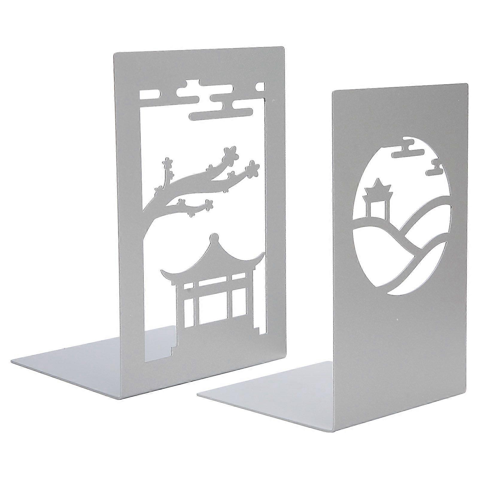 2025最新モデルメタルブックエンドアンチスリップ古代スタイルのデスクトップブックシェルフブック