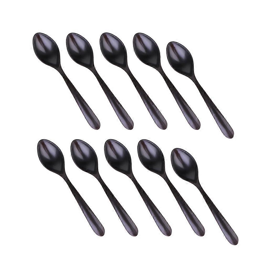 Delicate Dinner Spoon Spoons Smooth Surface Handle Design For Dining Table 10Pcs